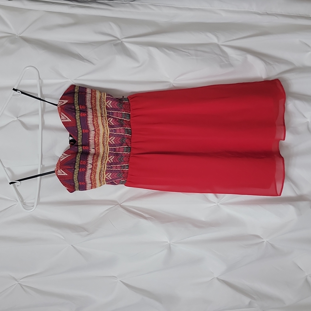 Strapless women dress size 3 small, red